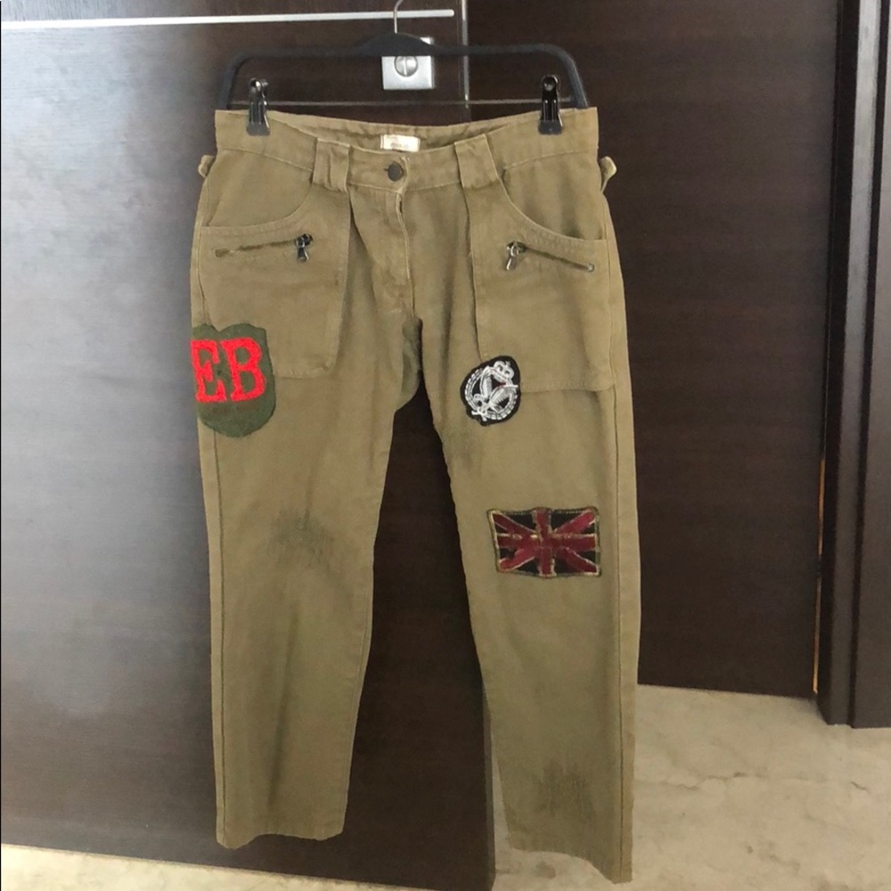 Pinko Cargo Jeans with Patches, pockets, zippers